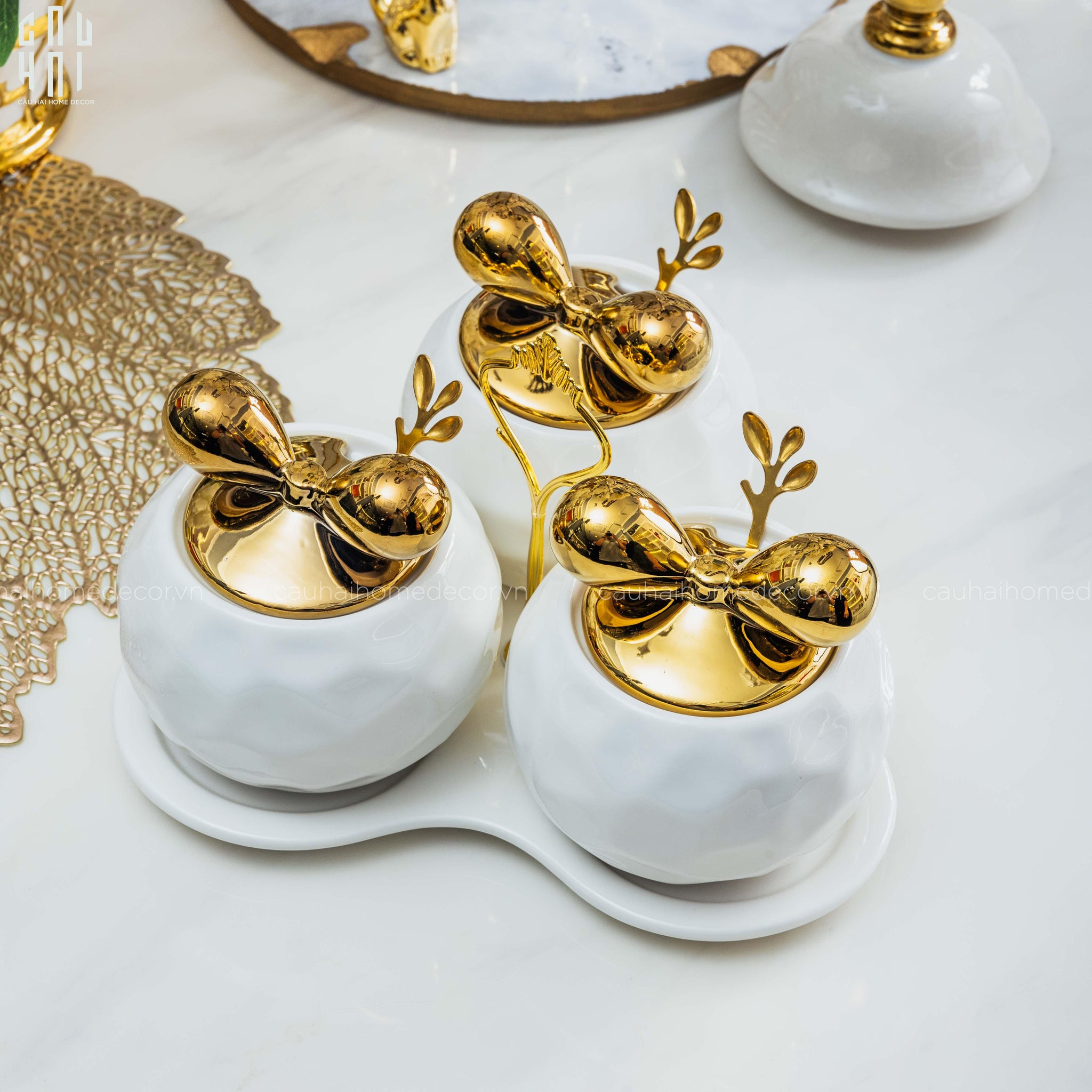 SET GIA VỊ WHITE JASMINE - CẬU HAI HOME DECOR