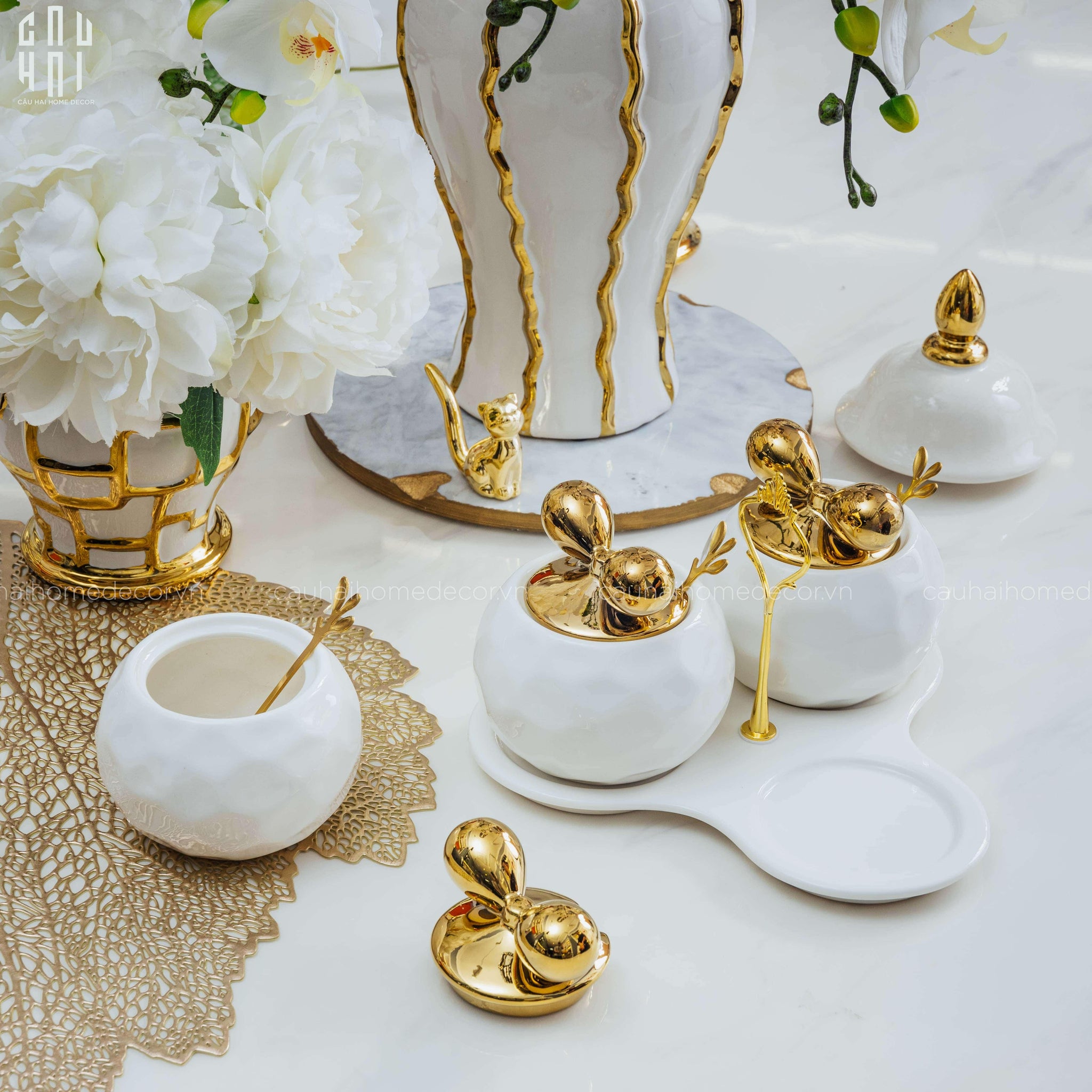 SET GIA VỊ WHITE JASMINE - CẬU HAI HOME DECOR
