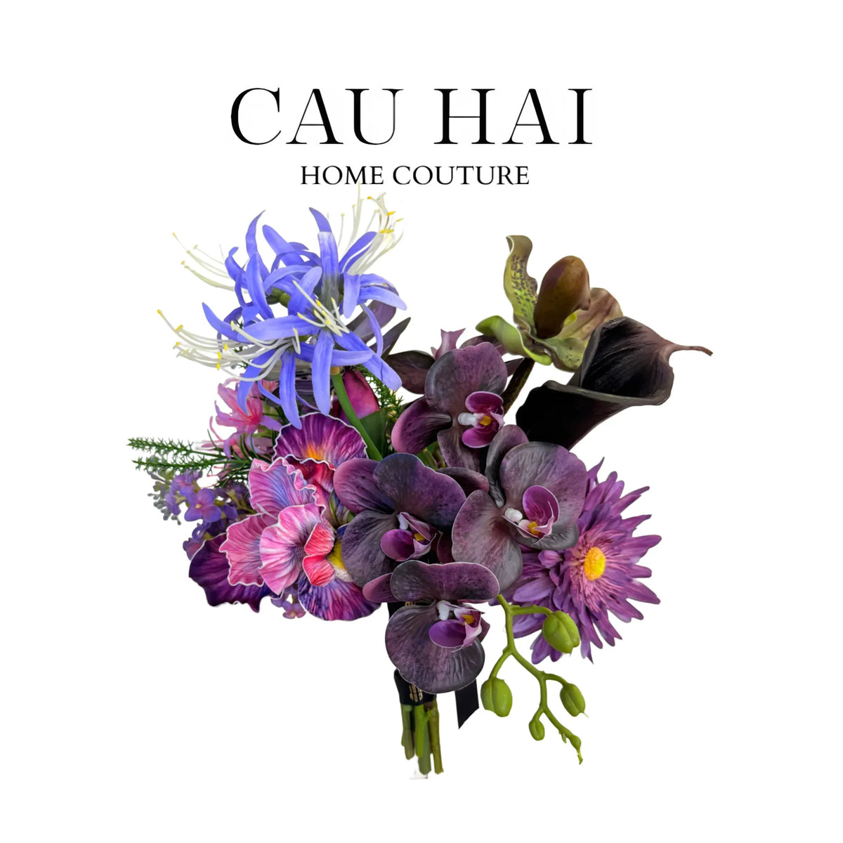 Set Hoa Midnight Reverie-TƯỢNG TRANG TRÍ-Đối tác tại Trung Quốc theo từng đơn đặt hàng-CẬU HAI HOME DECOR