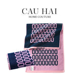 SET KHĂN TẮM 75x140 & 34x74 ZERO - ROSE NAVY BATH TOWEL - CẬU HAI HOME DECOR