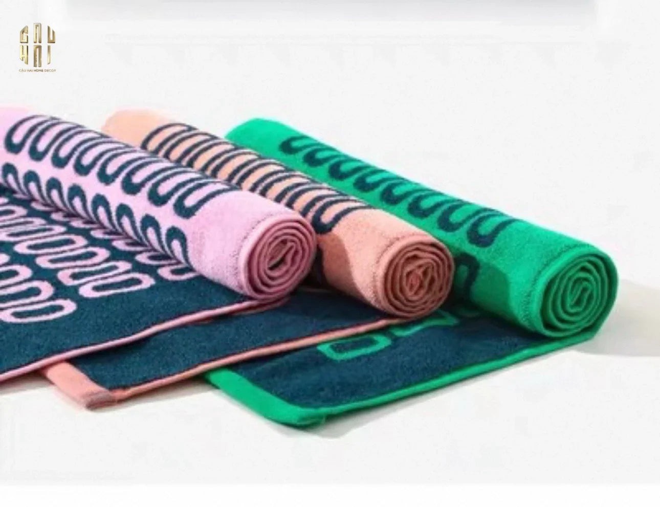 SET KHĂN TẮM 75x140 & 34x74 ZERO - ROSE NAVY BATH TOWEL - CẬU HAI HOME DECOR