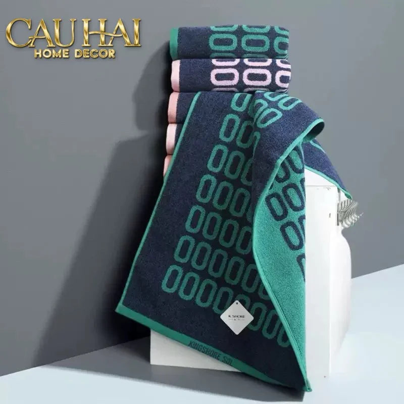 SET KHĂN TẮM 75x140 & 34x74 ZERO - VERT & MARINE BATH TOWEL - CẬU HAI HOME DECOR