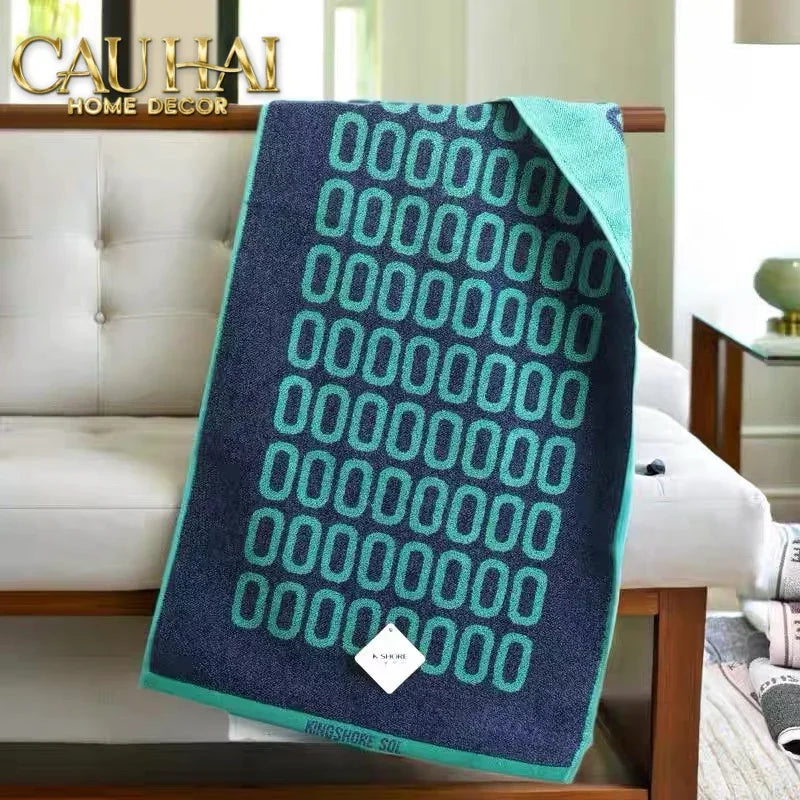 SET KHĂN TẮM 75x140 & 34x74 ZERO - VERT & MARINE BATH TOWEL - CẬU HAI HOME DECOR