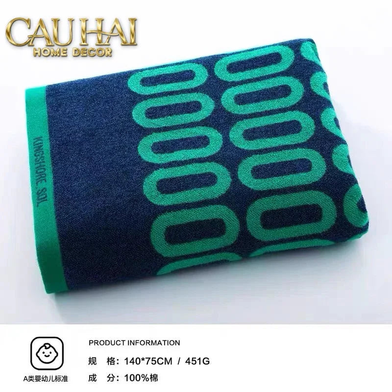 SET KHĂN TẮM 75x140 & 34x74 ZERO - VERT & MARINE BATH TOWEL - CẬU HAI HOME DECOR