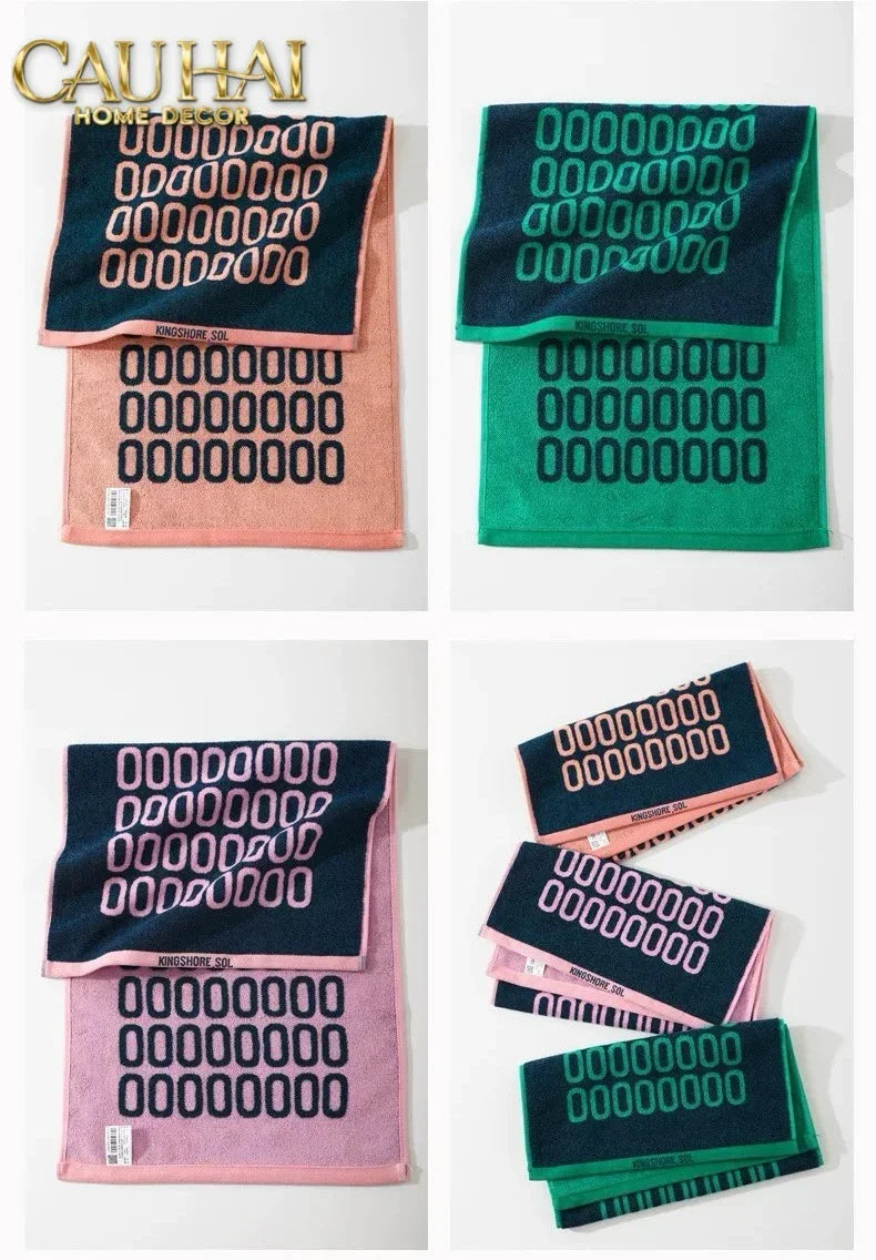 SET KHĂN TẮM 75x140 & 34x74 ZERO - VERT & MARINE BATH TOWEL - CẬU HAI HOME DECOR