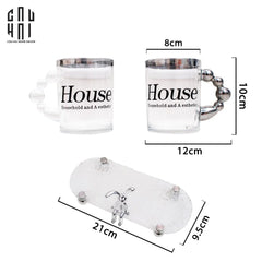 Set Khay Và 2 Ly Morning Bathroom Vanity-CẬU HAI HOME DECOR