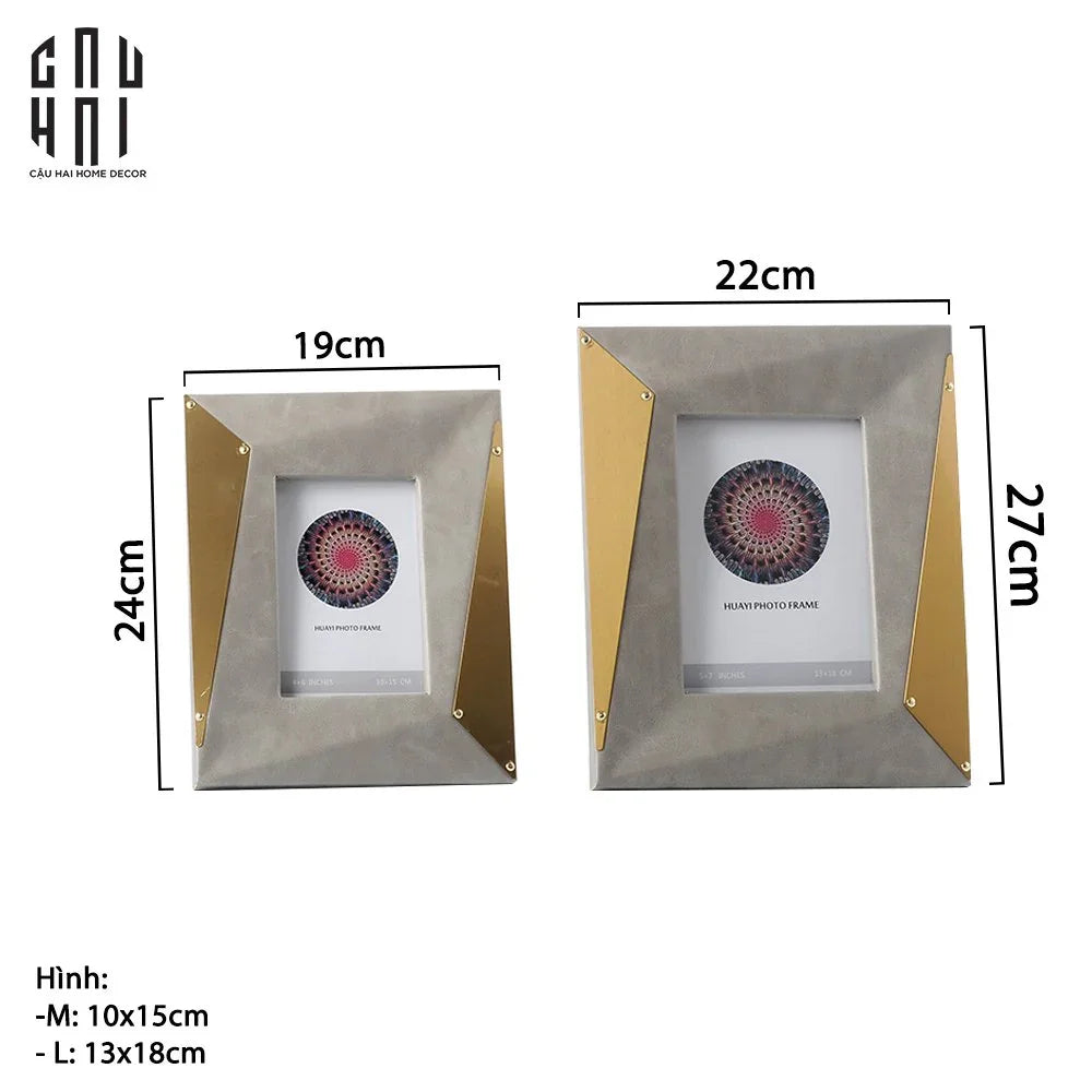 SET KHUNG ẢNH DA GRAY CHRISTIAN - CẬU HAI HOME DECOR