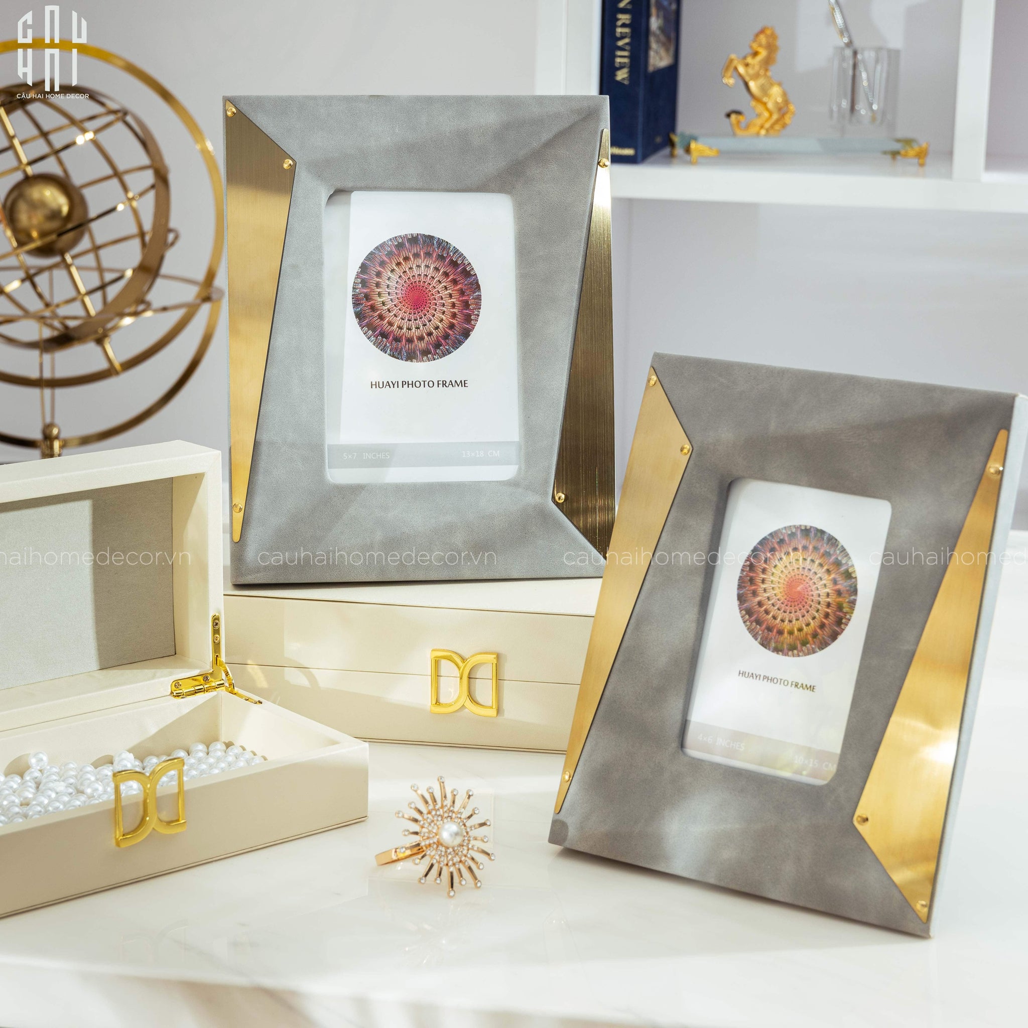 SET KHUNG ẢNH DA GRAY CHRISTIAN - CẬU HAI HOME DECOR