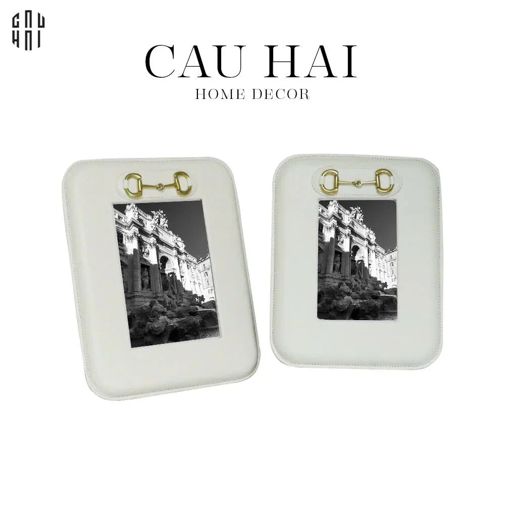 SET KHUNG ẢNH DA LEATHER CRÈME CHAÎNE D’ANCRE - CẬU HAI HOME DECOR
