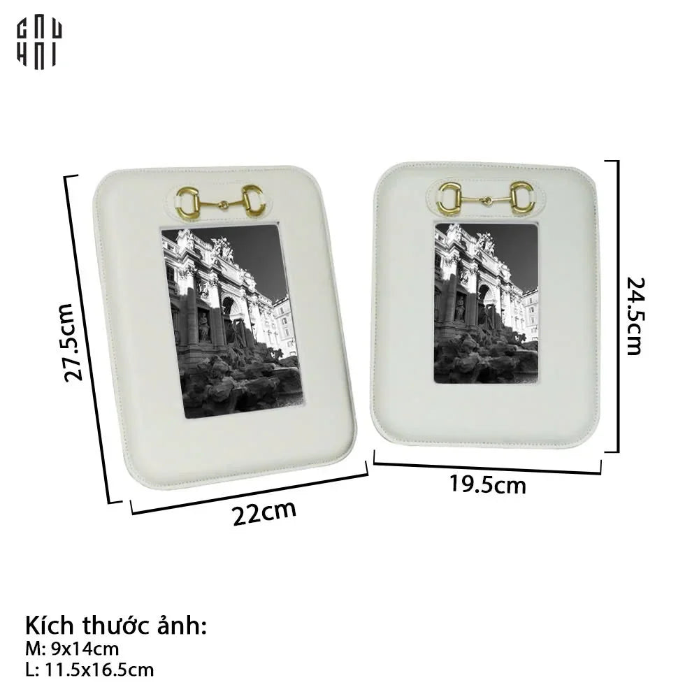 SET KHUNG ẢNH DA LEATHER CRÈME CHAÎNE D’ANCRE - CẬU HAI HOME DECOR