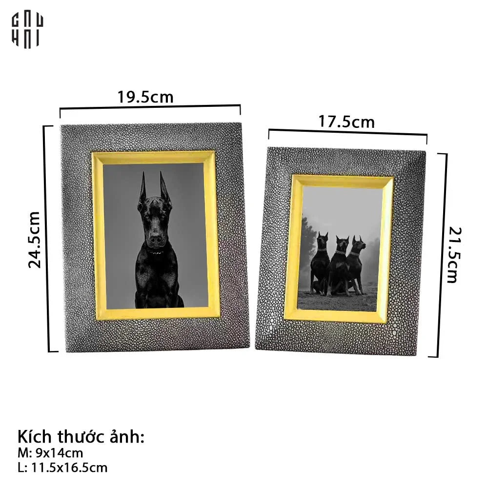 SET KHUNG ẢNH DA LEATHER TIFFANY ÉLÉGANCE - CẬU HAI HOME DECOR