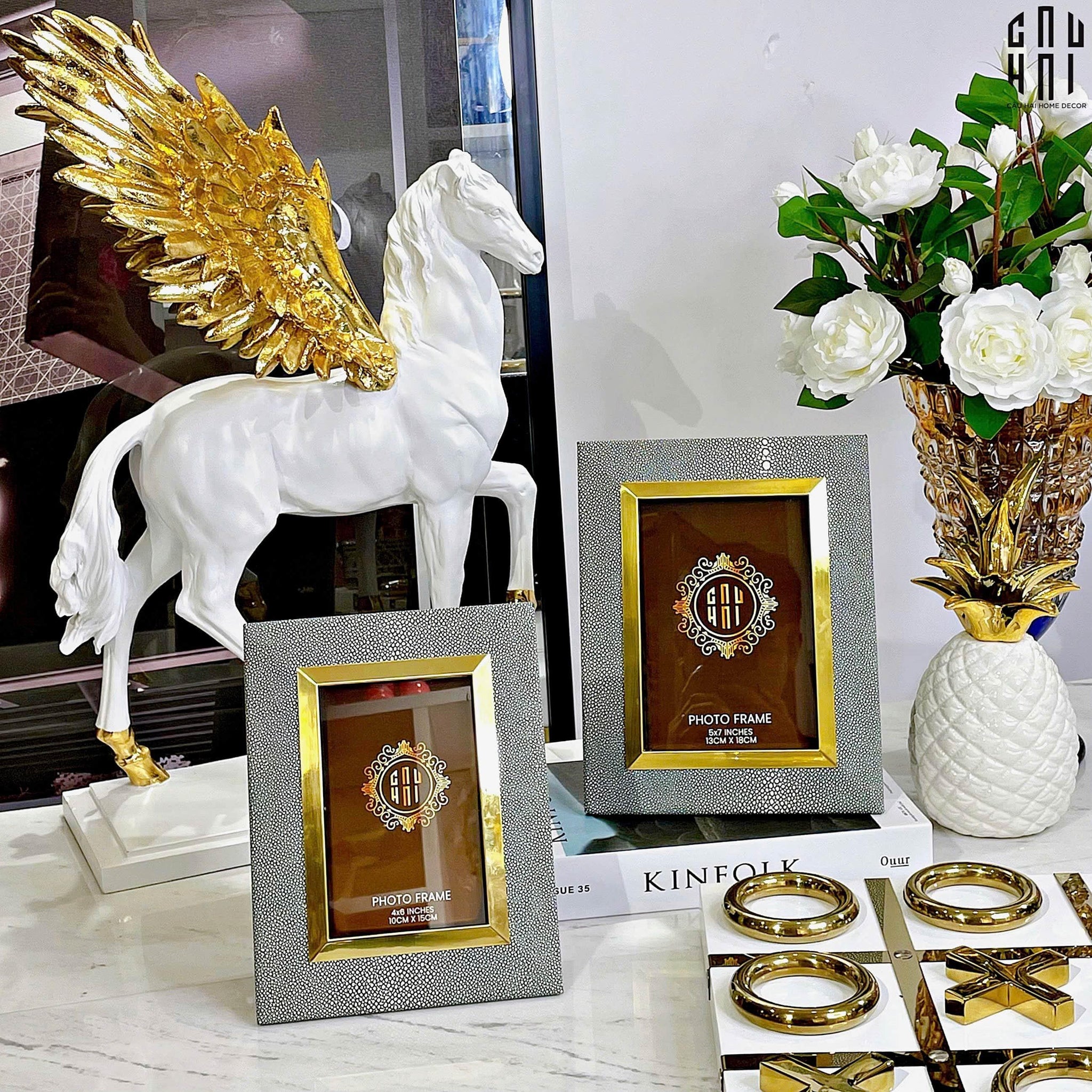 SET KHUNG ẢNH DA LEATHER TIFFANY ÉLÉGANCE - CẬU HAI HOME DECOR