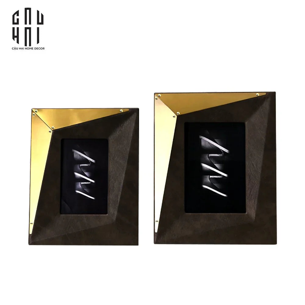 HOME COUTURE - SET 2 KHUNG ẢNH DA SAVOIR DIAMOND FACETTÉ - CẬU HAI HOME DECOR