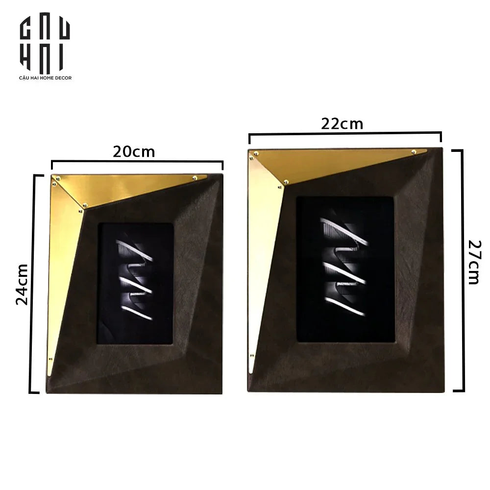 HOME COUTURE - SET 2 KHUNG ẢNH DA SAVOIR DIAMOND FACETTÉ - CẬU HAI HOME DECOR