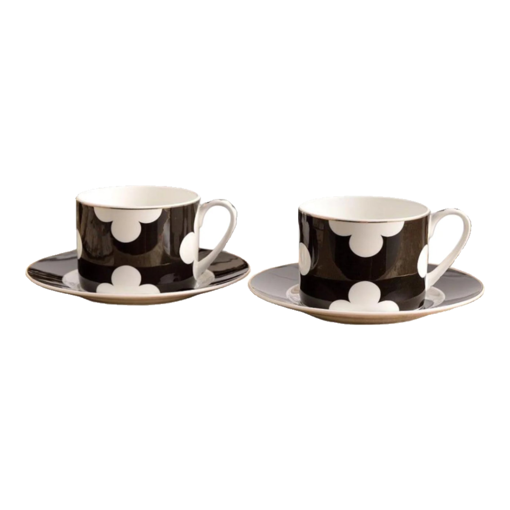 Maison Couture - Set 2 Tách Trà Château Clover Signature - L’Atelier Rayé Tasses & Soucoupes 4pcs-SET BÌNH TRÀ-Đối tác tại Trung Quốc theo từng đơn đặt hàng-CẬU HAI HOME DECOR