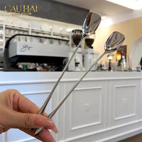 Set Muỗng Dài Thìa Coffee Silver Golden Square Head Coffee Spoon Set 4pcs. 2.2x19.5cm-CẬU HAI HOME DECOR