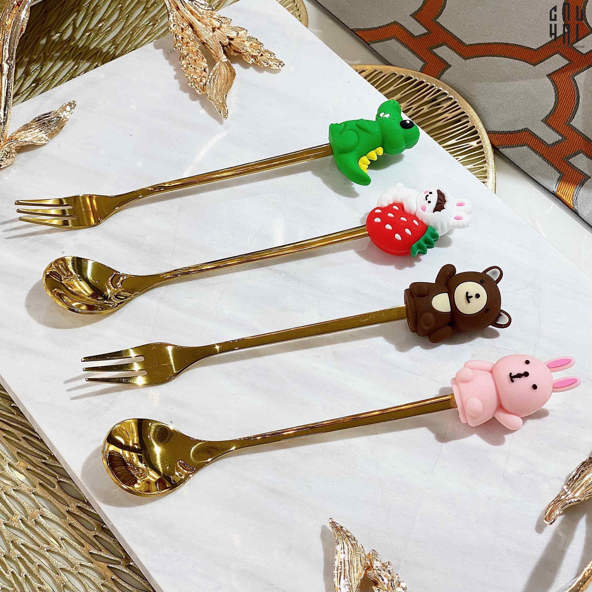 SET MUỖNG NĨA BEST WISHES 4PCS - CẬU HAI HOME DECOR