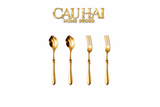 Set Muỗng Nĩa Tráng Miệng Vỏ Sò 4 Món Shell Shape Desert Cutlery Cobra Collection 4pcs-Dinner Cutlery Set Dao Muỗng Nĩa-CẬU HAI HOME DECOR-CẬU HAI HOME DECOR