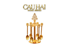 Set Muỗng Persian Gold Coffee Spoon Babylon 6Pcs-CẬU HAI HOME DECOR