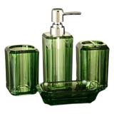 Set Nhà Tắm Acrylic 4 Món Emerald Gemstone Bathroom Vanity Set 4pcs-PHỤ KIỆN NHÀ TẮM-CẬU HAI HOME DECOR-CẬU HAI HOME DECOR