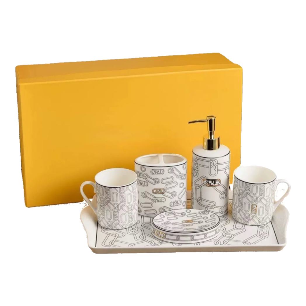 Maison Couture - Set Nhà Tắm Fancy F Class - Chainline Metropolis Interlink 6Pcs Bathrooms Vanities-Set nhà tắm bathroom vanities-Đối tác tại Trung Quốc theo từng đơn đặt hàng-CẬU HAI HOME DECOR