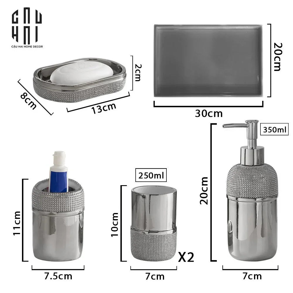SET NHÀ TẮM PLATINUM PREMIUM BATHROOM SET - CẬU HAI HOME DECOR