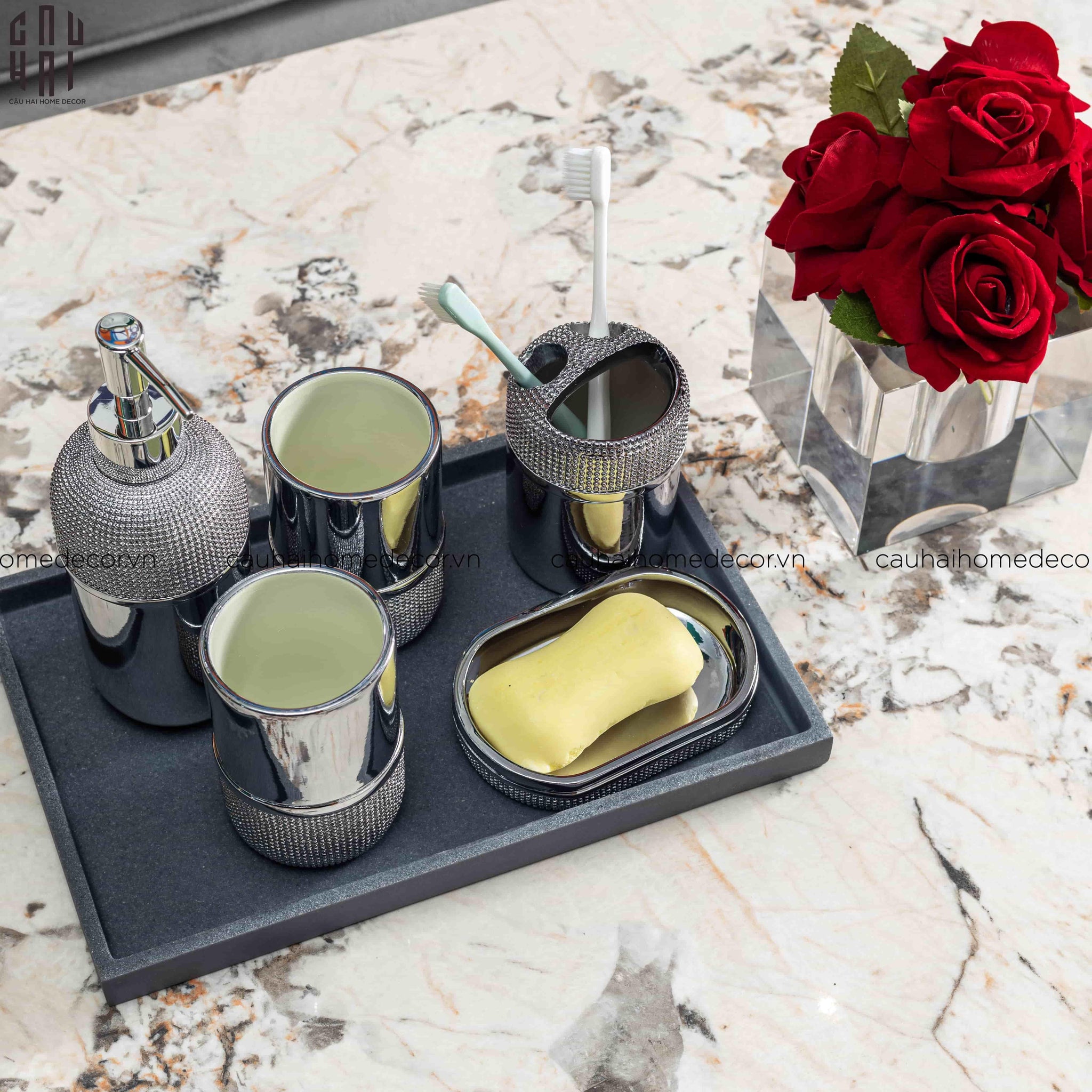 SET NHÀ TẮM PLATINUM PREMIUM BATHROOM SET - CẬU HAI HOME DECOR