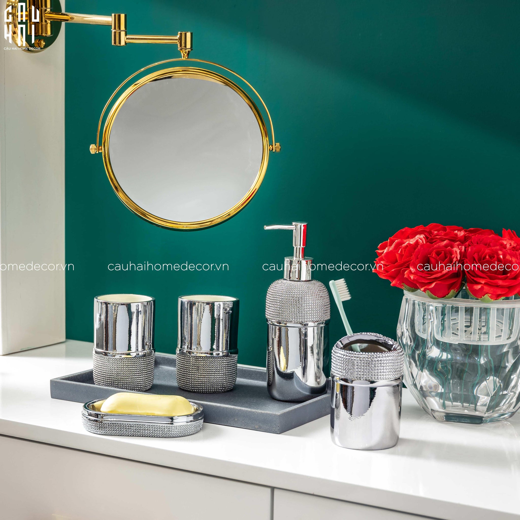 SET NHÀ TẮM PLATINUM PREMIUM BATHROOM SET - CẬU HAI HOME DECOR