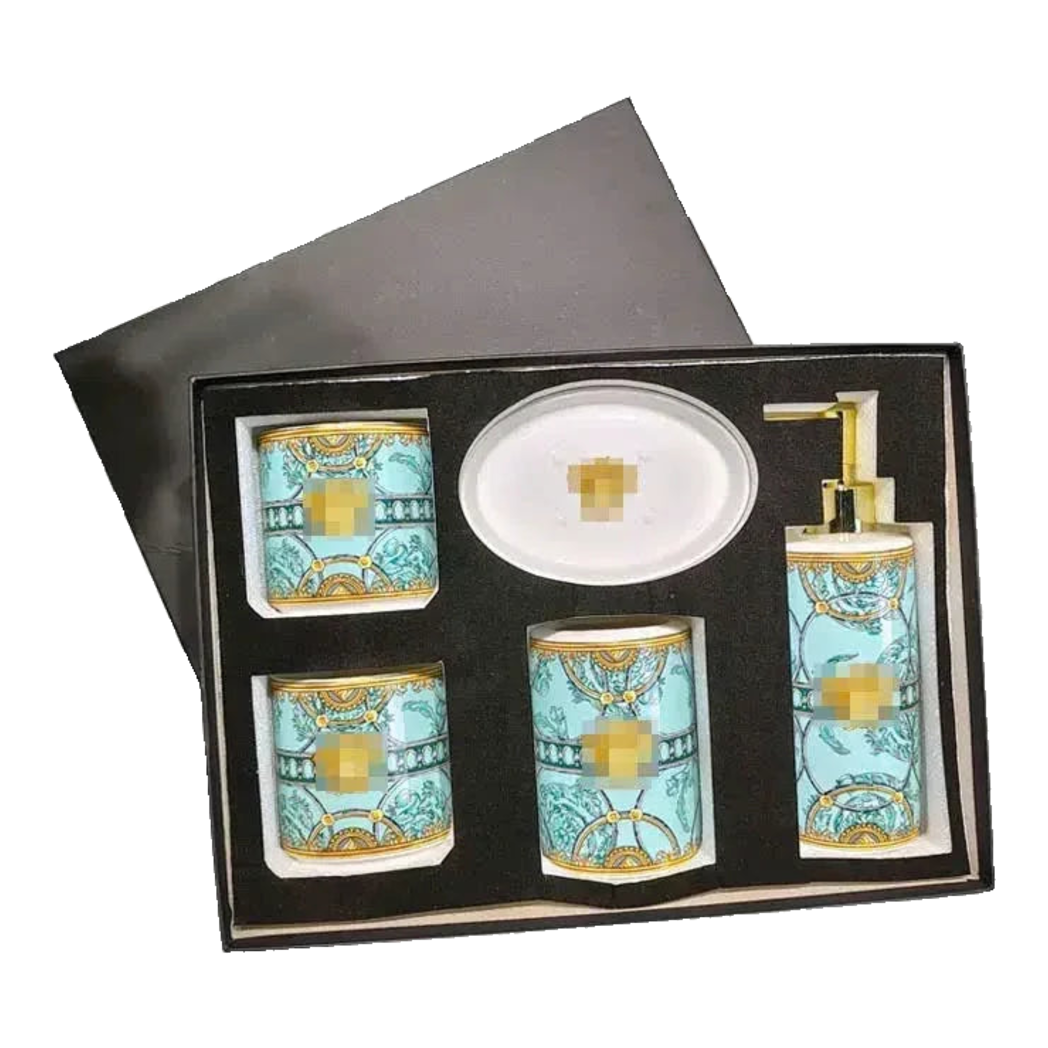 Maison Couture - Set Nhà Tắm V Class Medusa Scala Del Palazzo . 5Pcs Bathroom Vanities-PHỤ KIỆN NHÀ TẮM-Đối tác tại Trung Quốc theo từng đơn đặt hàng-CẬU HAI HOME DECOR