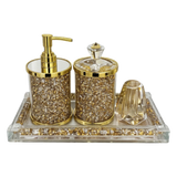 Set Phụ Kiện Nhà Tắm Pha Lê Pavé Gold Mirror Bathroom Vanity 4pcs-Set nhà tắm bathroom vanities-CẬU HAI HOME DECOR-CẬU HAI HOME DECOR