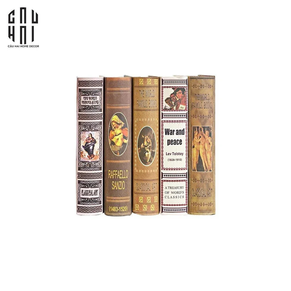 SET SÁCH CỔ ĐIỂN 5PCS - CẬU HAI HOME DECOR