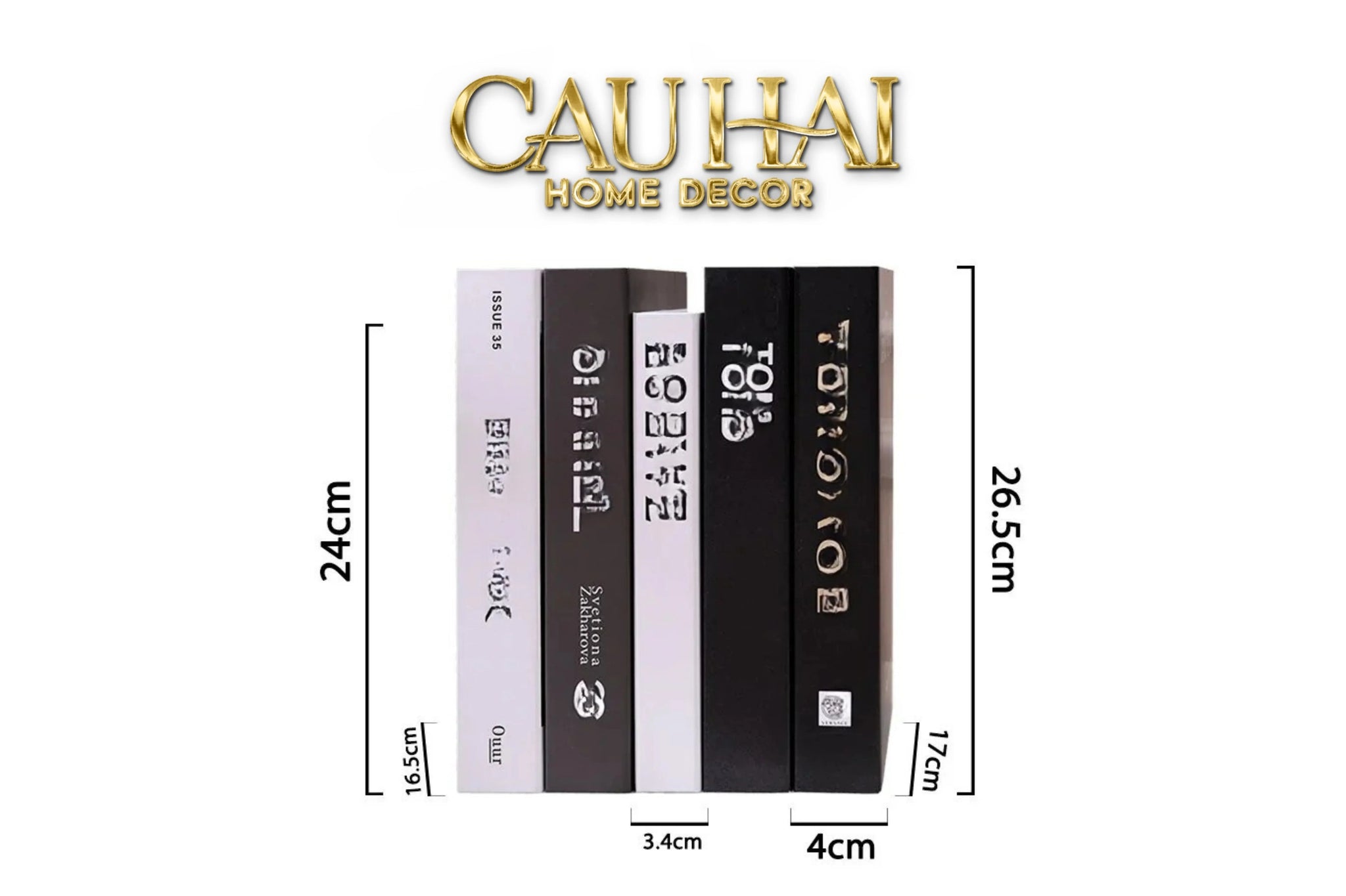 Set Sách Trang Trí Phong Cách Hiện Đại Size L-CẬU HAI HOME DECOR