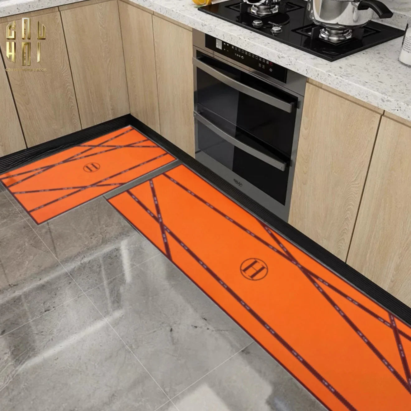 SET THẢM BẾP DA 1M5 - HAUTE RUBAN - CẬU HAI HOME DECOR