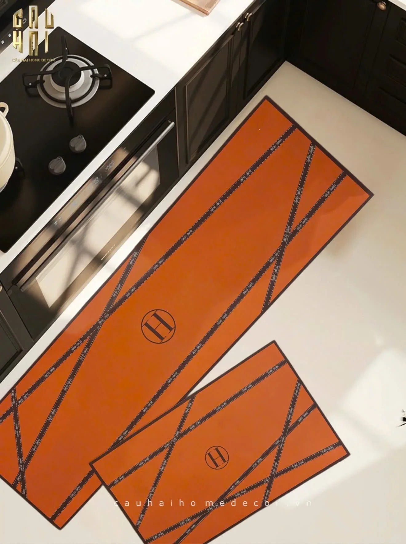 SET THẢM BẾP DA 1M5 - HAUTE RUBAN - CẬU HAI HOME DECOR