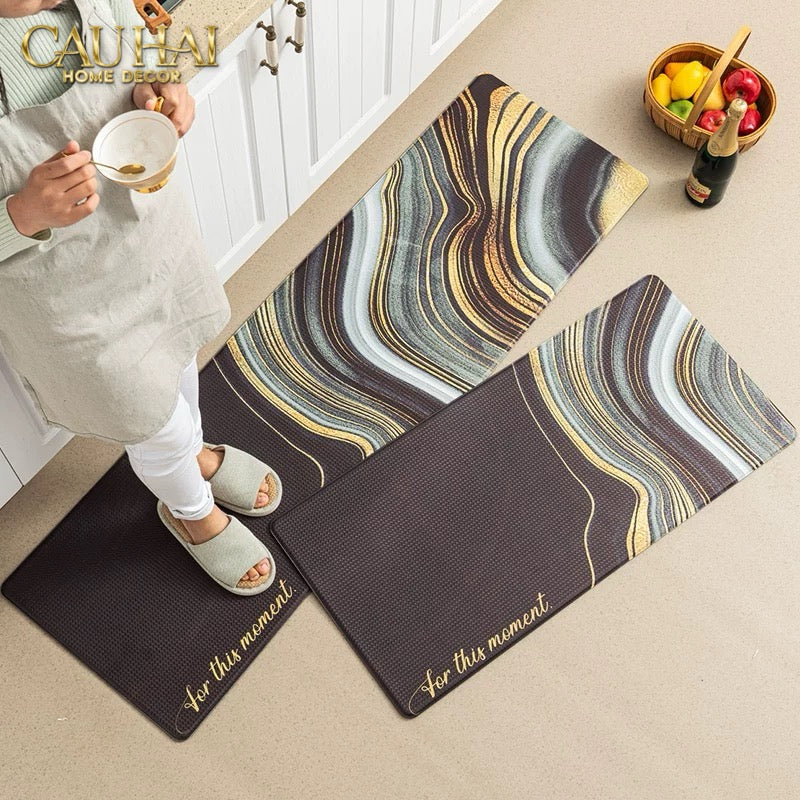 Set Thảm Bếp Da 1M5 - Saturn Stella - CẬU HAI HOME DECOR