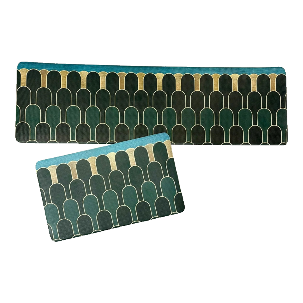 Set Thảm Bếp Da Cao Cấp - Water & Oil Repellent 45x75/150 - The Emerald Arch-THẢM BẾP-Đối tác tại Trung Quốc theo từng đơn đặt hàng-CẬU HAI HOME DECOR