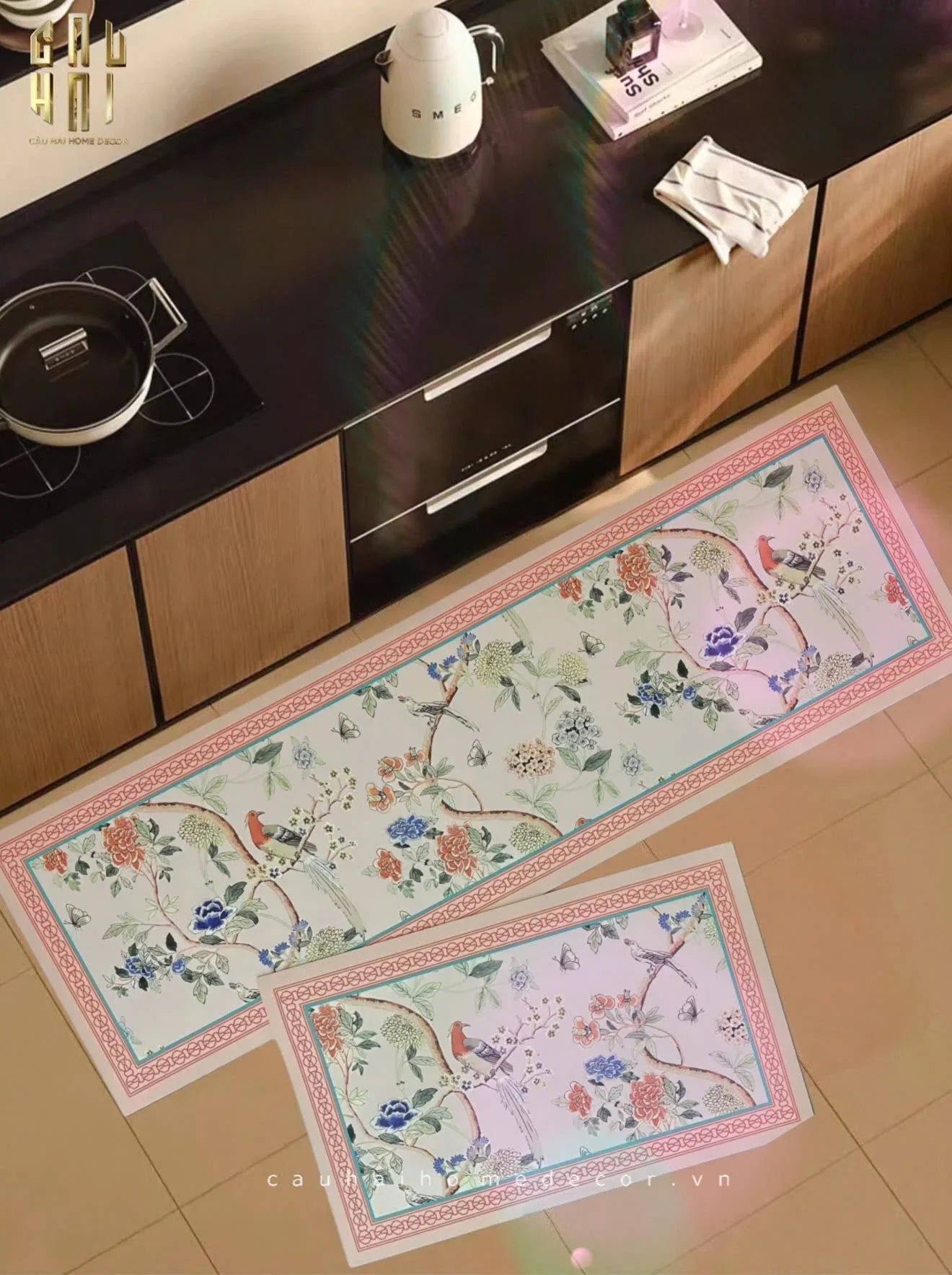 SET THẢM BẾP DA 45x75/150 LA MUSE - CẬU HAI HOME DECOR