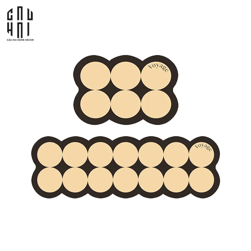 SET THẢM BẾP DA POLY CIRCLE 1M5 - CẬU HAI HOME DECOR