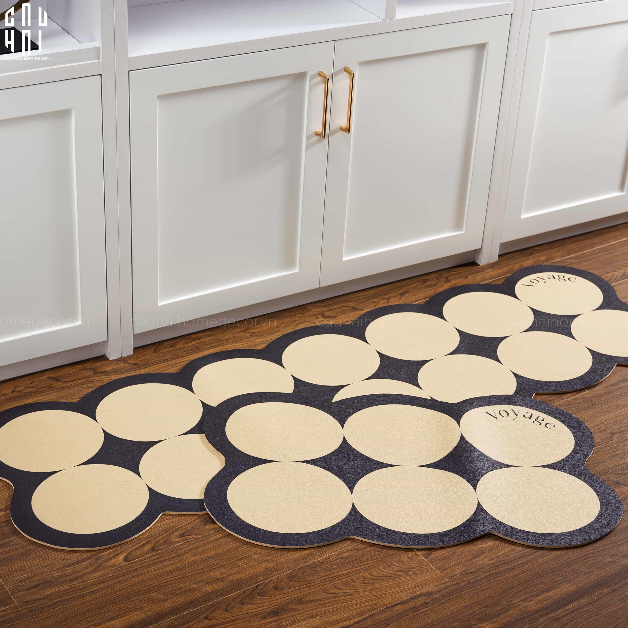 SET THẢM BẾP DA POLY CIRCLE 1M5 - CẬU HAI HOME DECOR