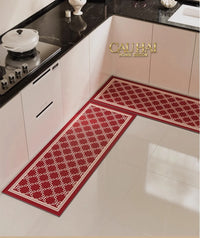 Set Thảm Bếp Micro-Nappa Gen8 45x75/150 Crimson Avalon Trellis-CẬU HAI HOME DECOR