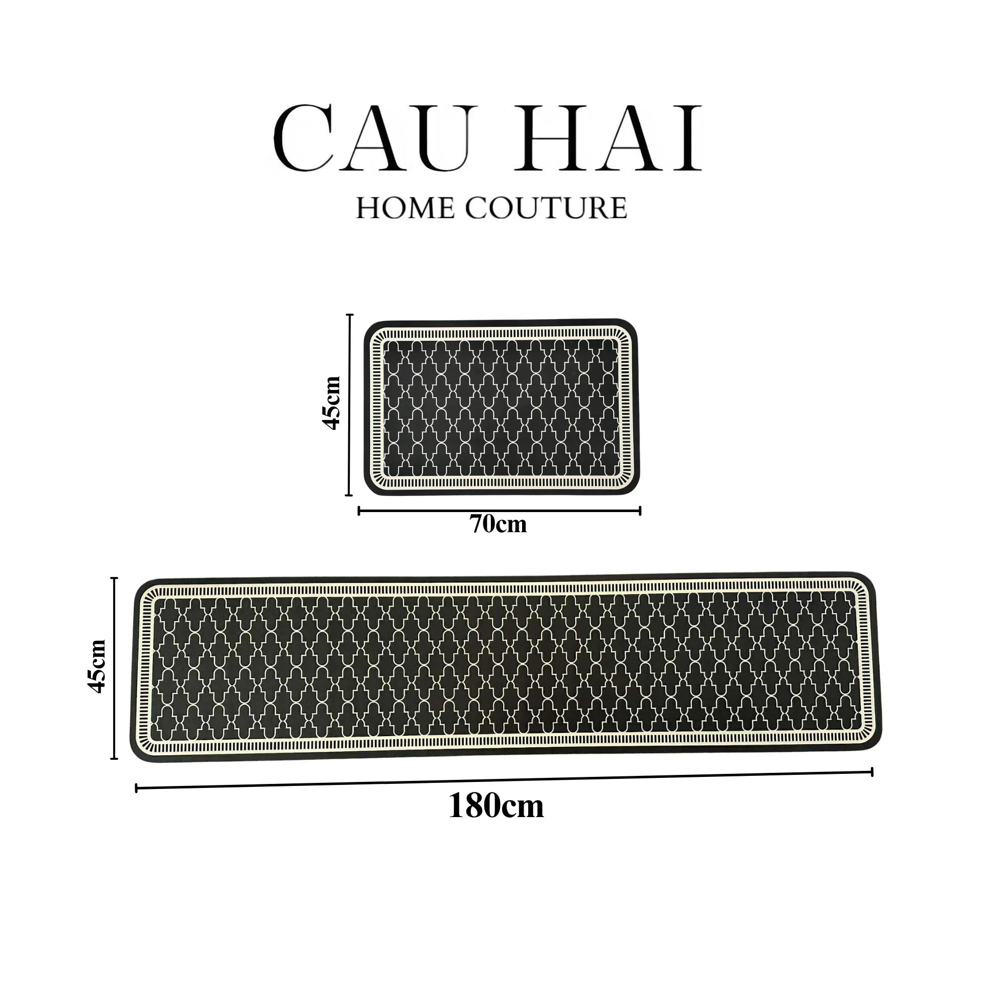 SET THẢM BẾP MICROFIBER 180 - ATHENA TRELLIS - CẬU HAI HOME DECOR