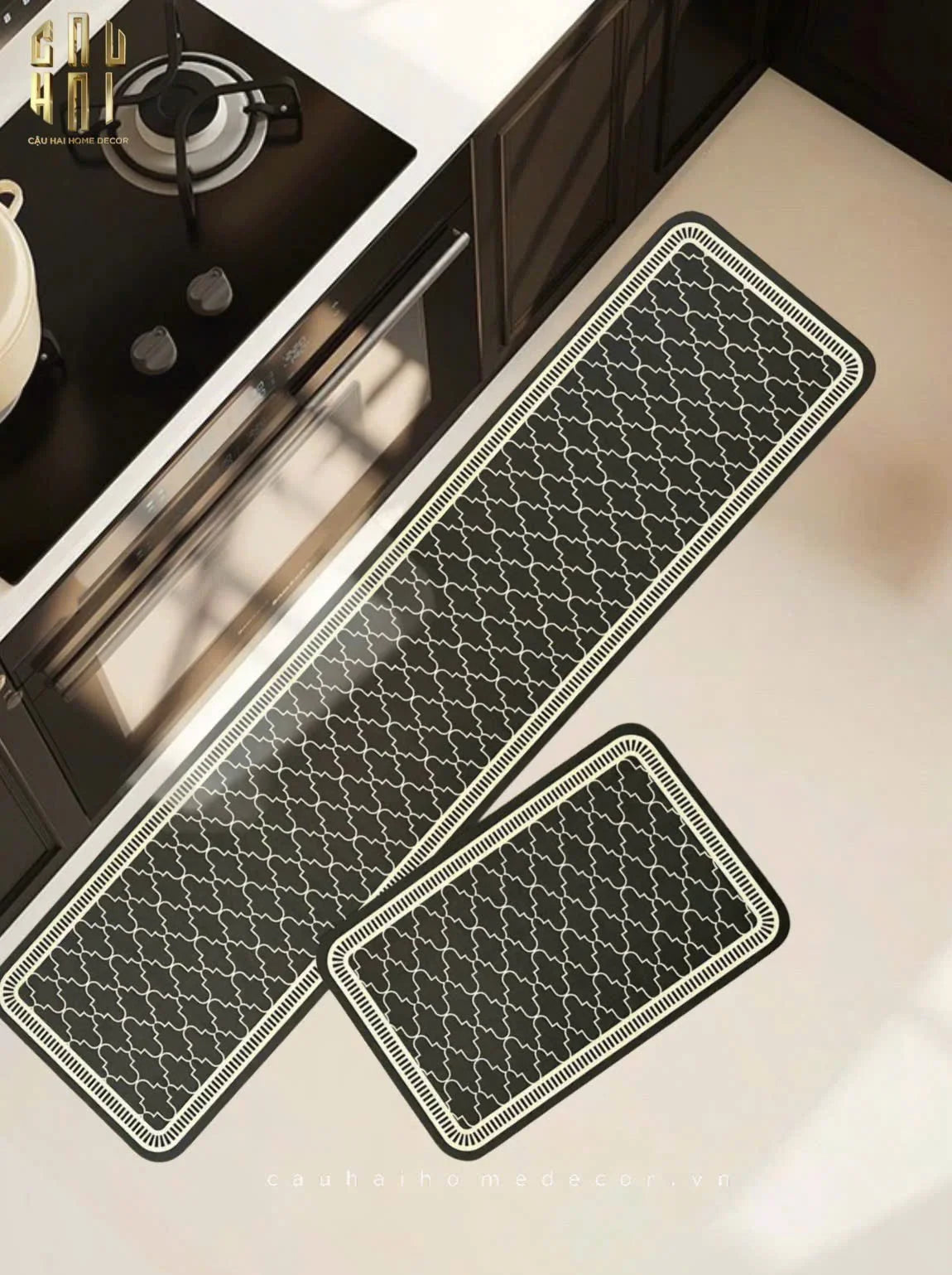 SET THẢM BẾP MICROFIBER 180 - ATHENA TRELLIS - CẬU HAI HOME DECOR