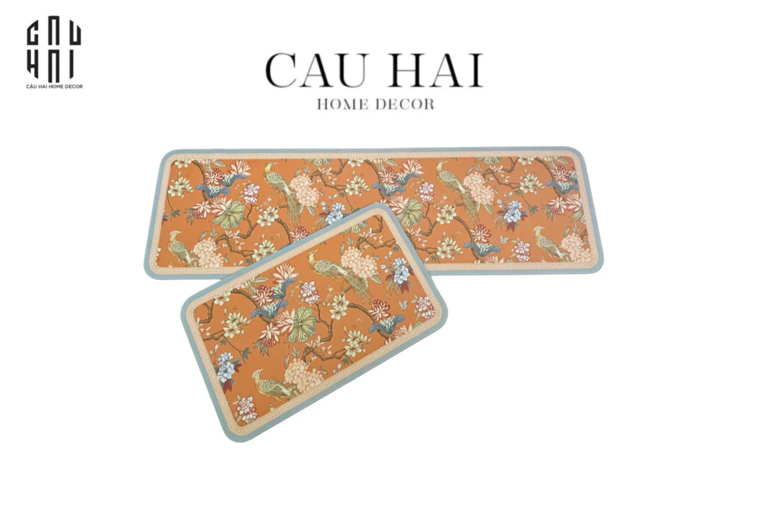 SET THẢM BẾP MICROFIBER 45x150/45x180 BIRD OF DYNASTY - CẬU HAI HOME DECOR