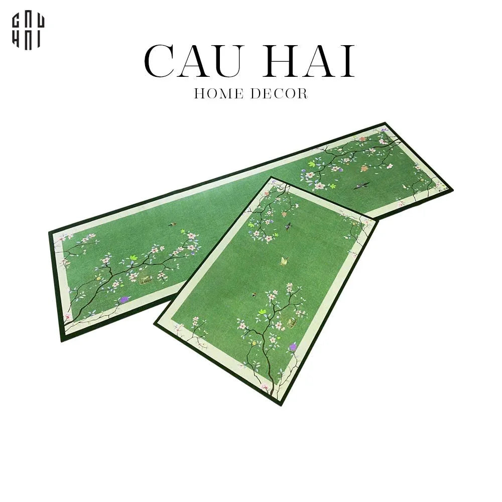 SET THẢM BẾP MICROFIBER ANGEL BIRD 1M6 - CẬU HAI HOME DECOR