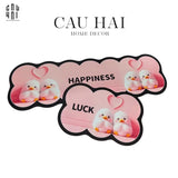 SET THẢM BẾP MICROFIBER HAPPINESS PUP 1M5 - CẬU HAI HOME DECOR