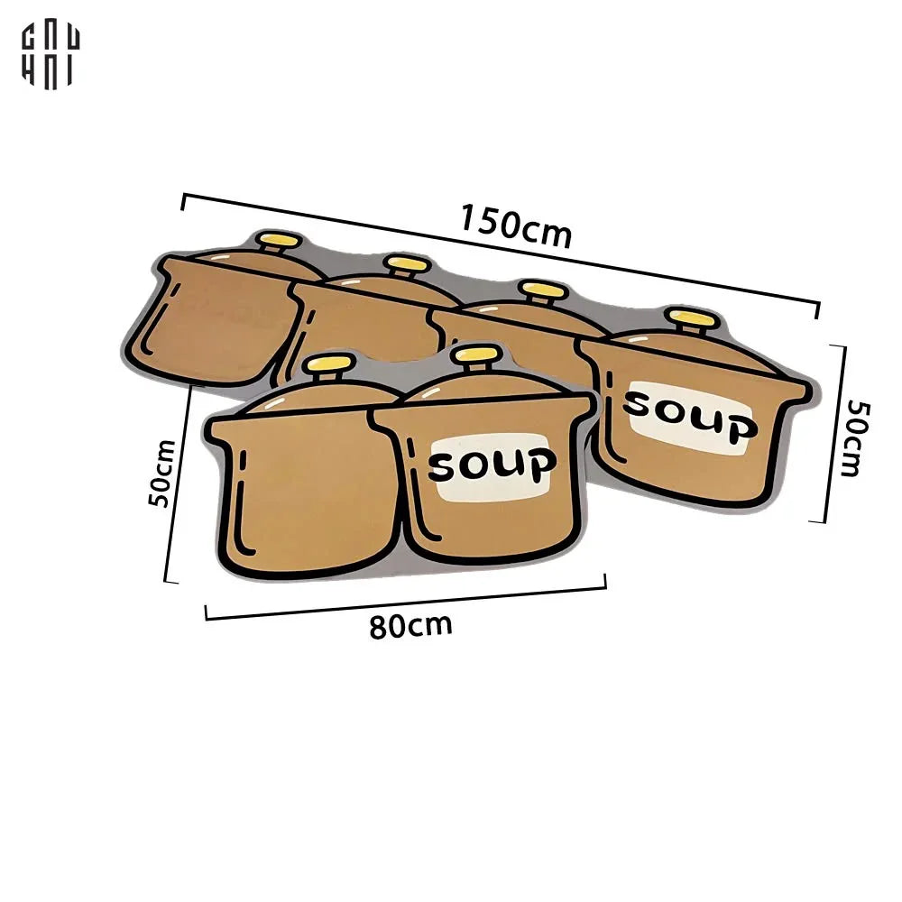 SET THẢM BẾP MICROFIBER MULTI POT 1M5 - CẬU HAI HOME DECOR