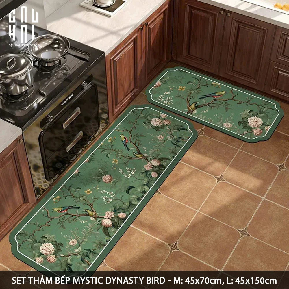 SET THẢM BẾP MICROFIBER SPRING GRACE 1M5 - CẬU HAI HOME DECOR