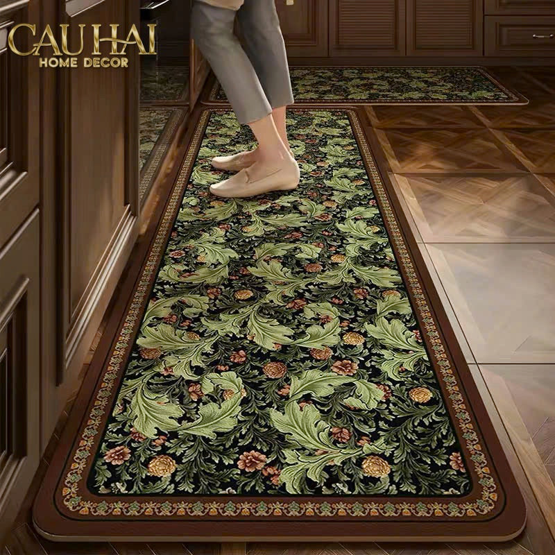 Set Thảm Bếp Microfiber Nappa Gen8 Botanical Heritage Forest 50x180 50x80/50x180-THẢM BẾP-CẬU HAI HOME DECOR-CẬU HAI HOME DECOR