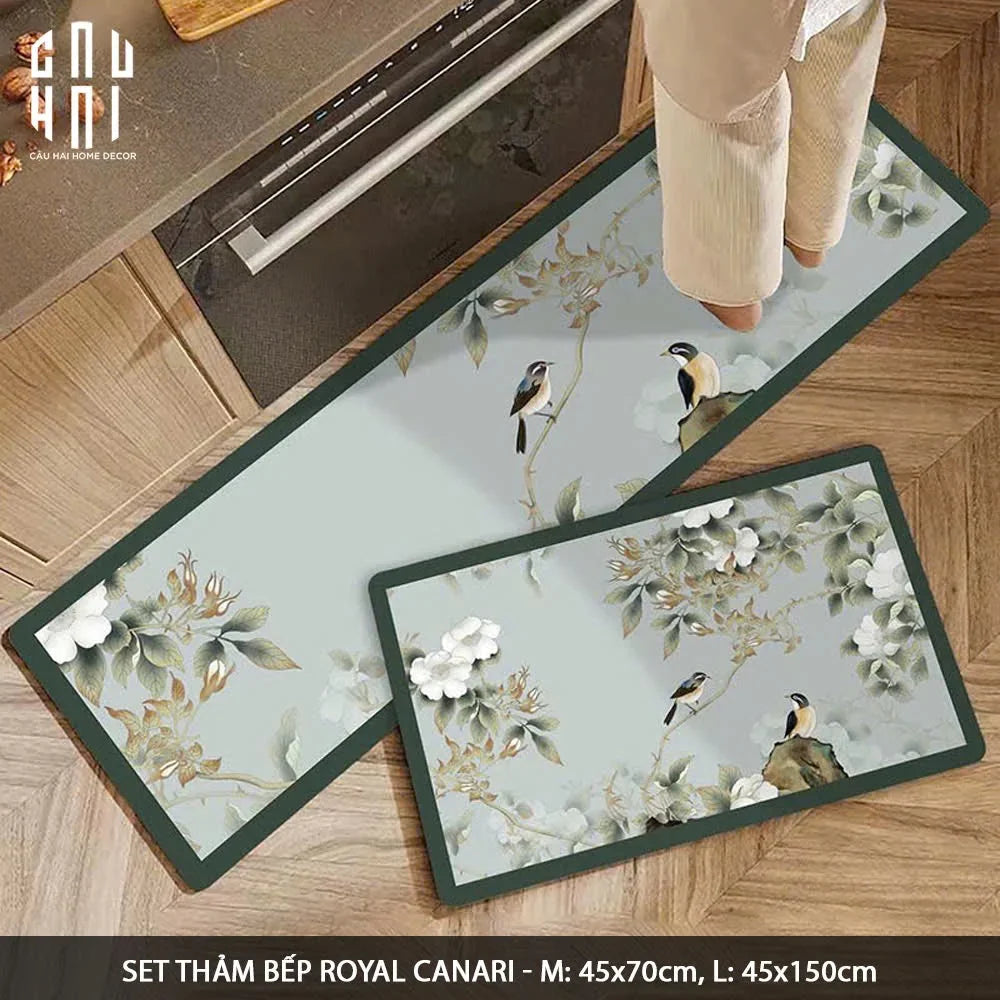 SET THẢM BẾP MICROFIBER ROYAL CANARI 1M5 - CẬU HAI HOME DECOR