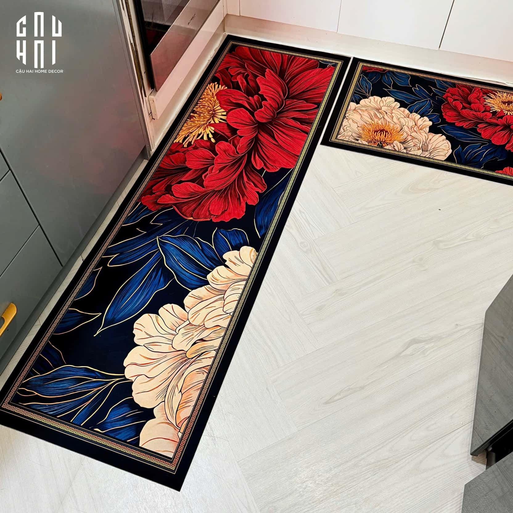 SET THẢM BẾP MICROFIBER SONG TƯỜNG 1M5 - CẬU HAI HOME DECOR